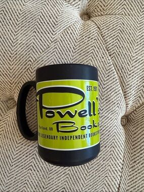 Powell's Books Logo Coffee Mug - Lime Green & Black